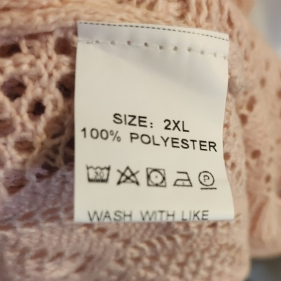 Longline Pink Cardigan Sweater - Picture 9 of 10